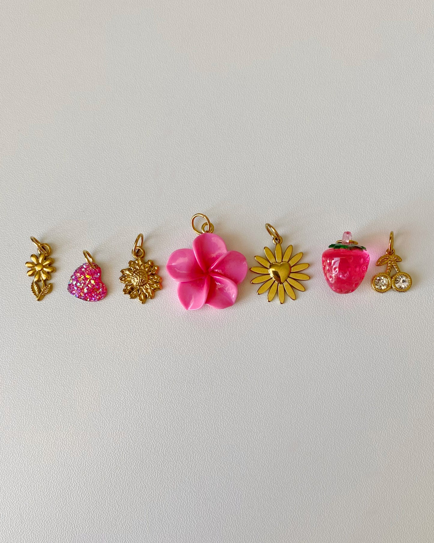 Fraise rose - charm