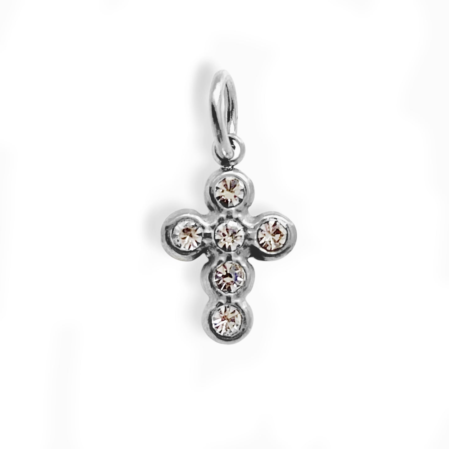 Mini croix strass- charm