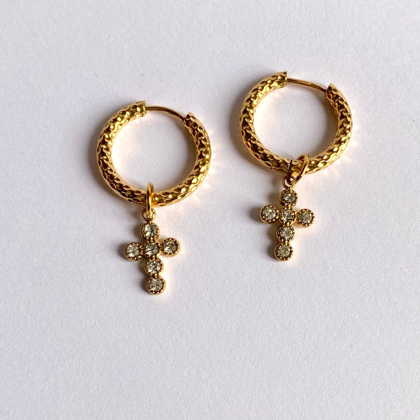 Mini croix strass- charm
