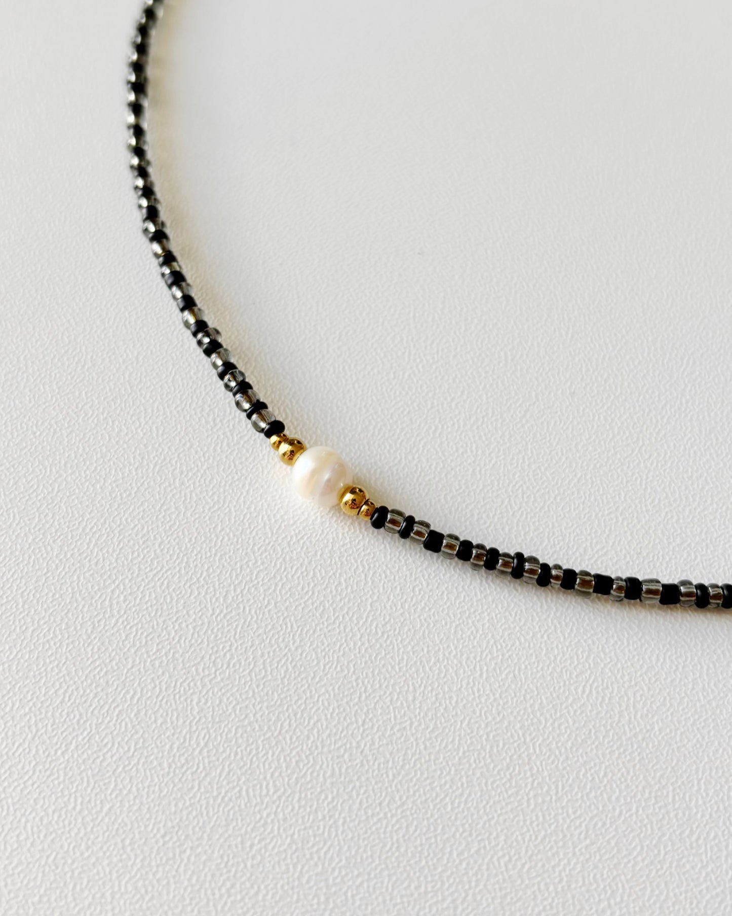 Collier de perles Ninon noir