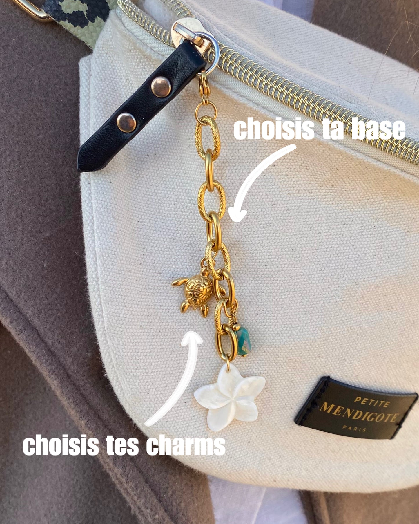 Bijou de sac ou porte-clefs personnalisable