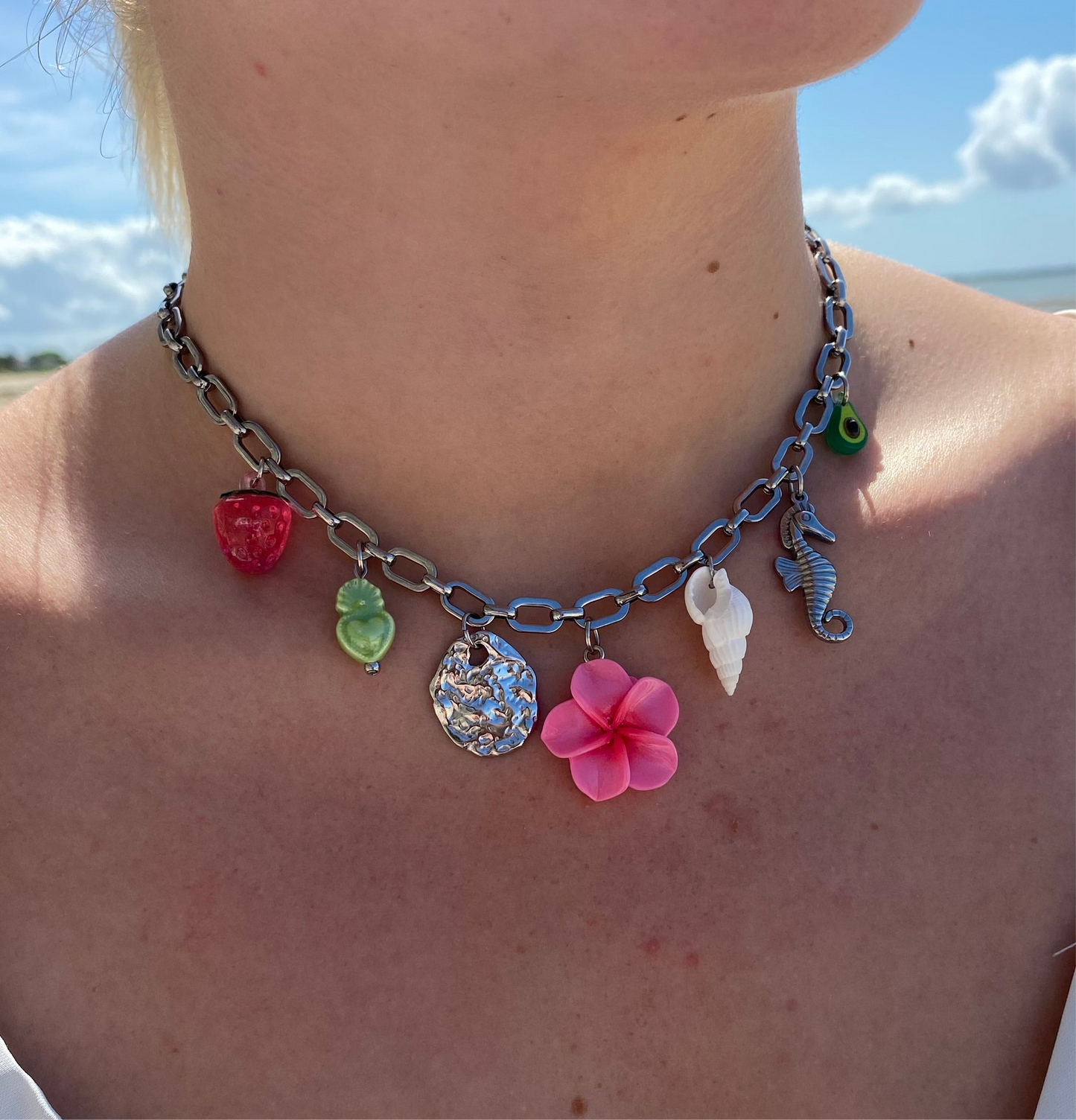 Fraise rose - charm