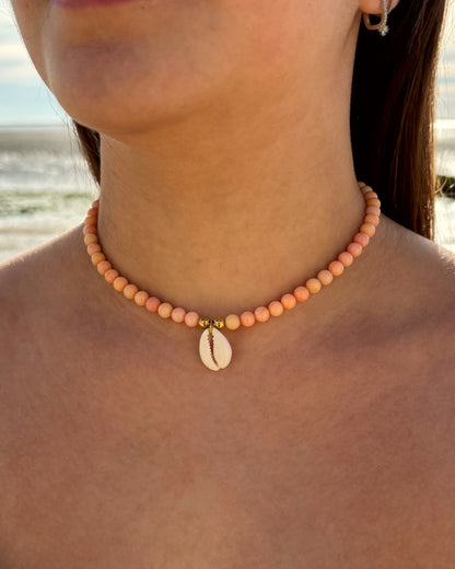 Collier de perles Camilla pêche