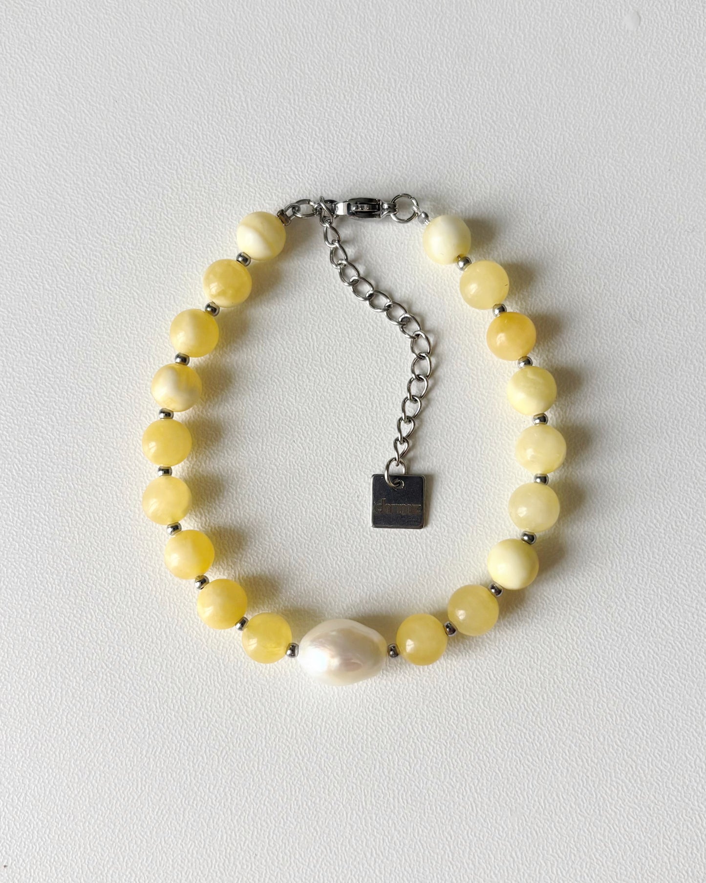 Bracelet de perles Eden - jaune clair