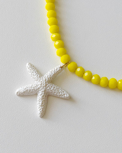 Collier Joline - Jaune/Blanc