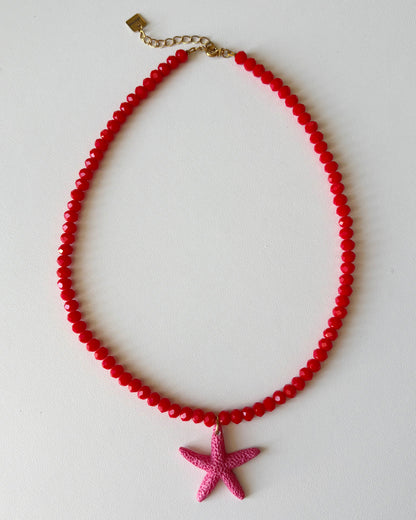 Collier Joline - Rouge/Rose