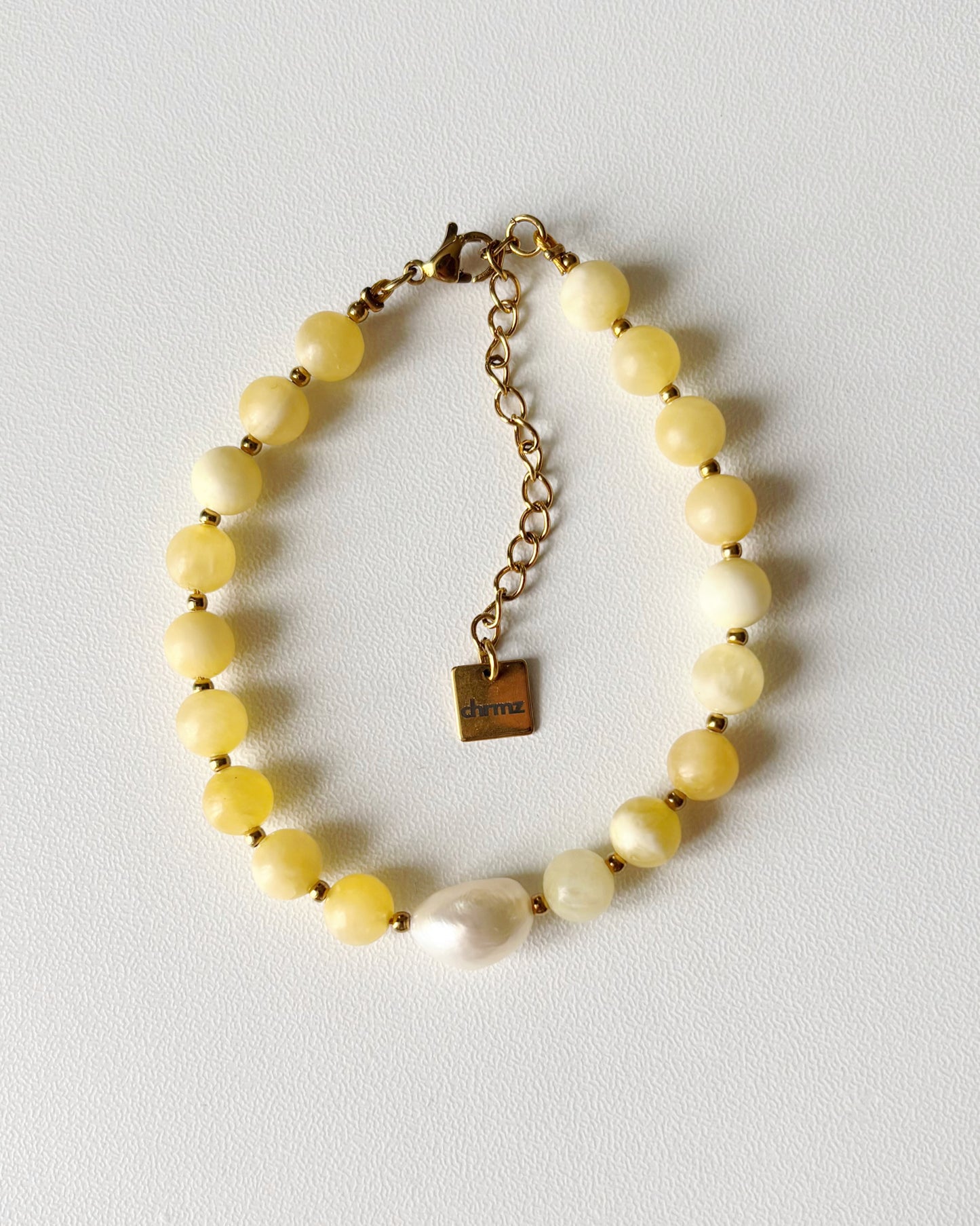Bracelet de perles Eden - jaune clair