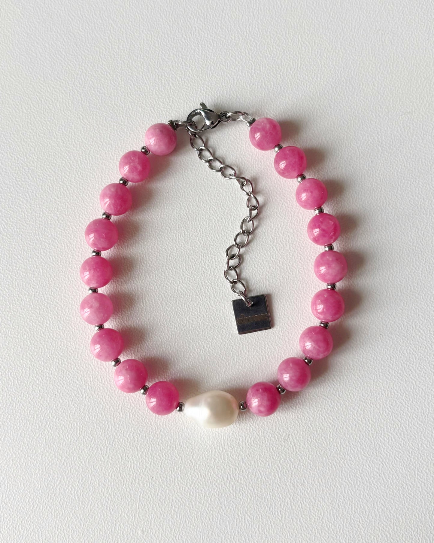 Bracelet de perles Eden - rose bonbon