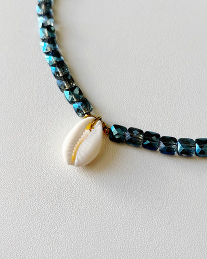 Collier de perles Camilla bleu