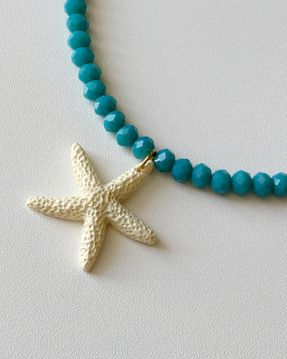 Collier Joline - Azur/Crème