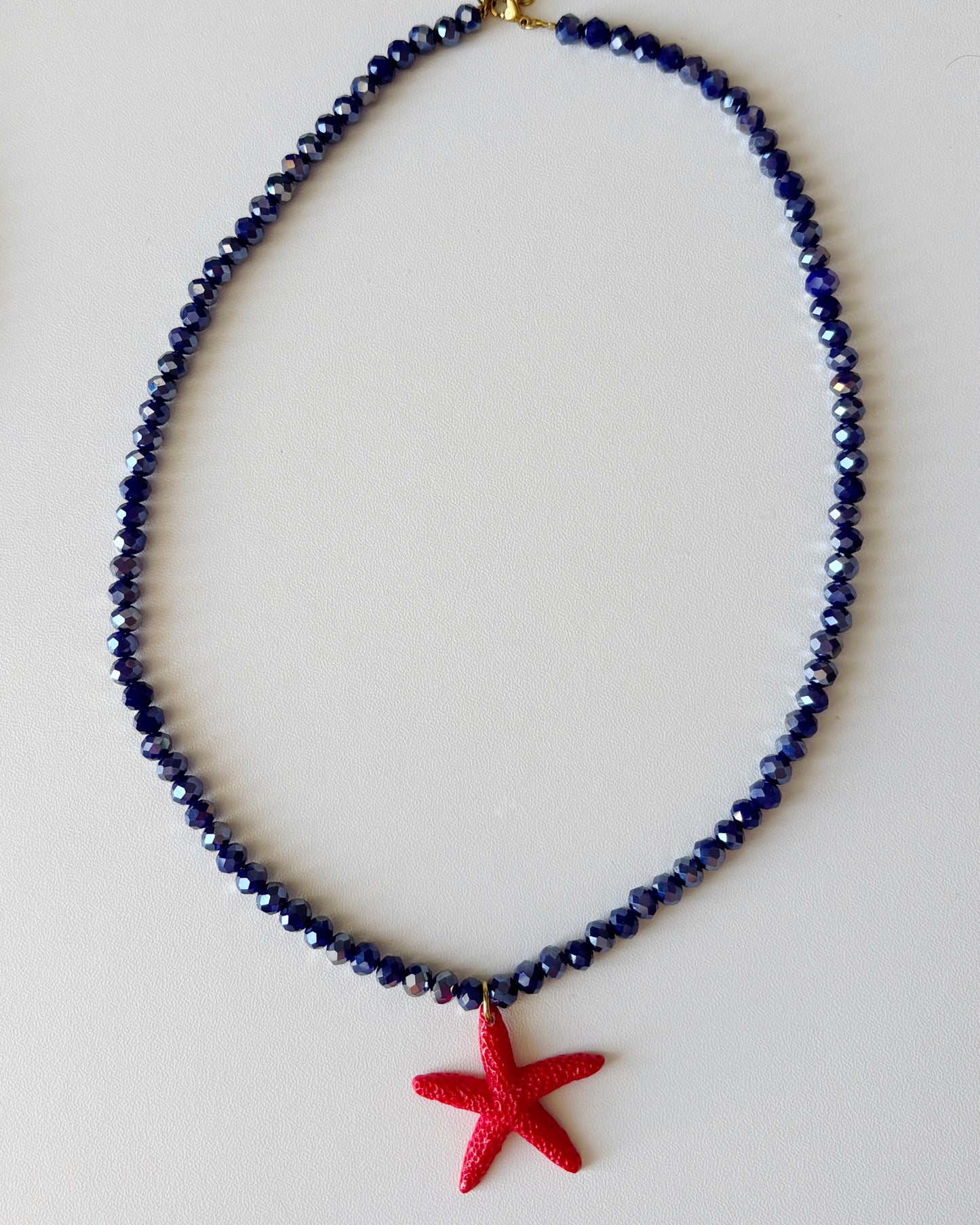 Collier Joline - Bleu/Rouge