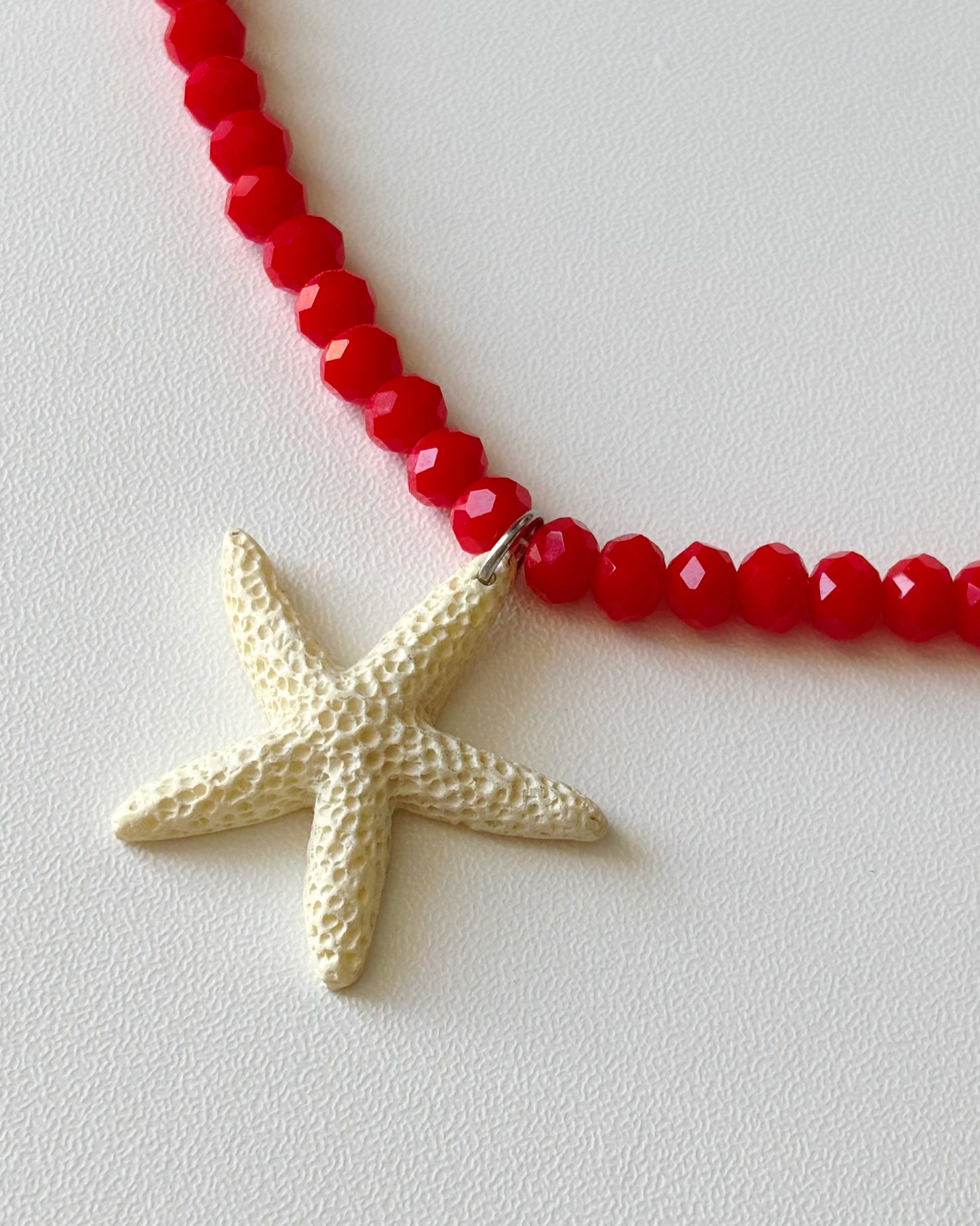 Collier Joline - Rouge/Crème