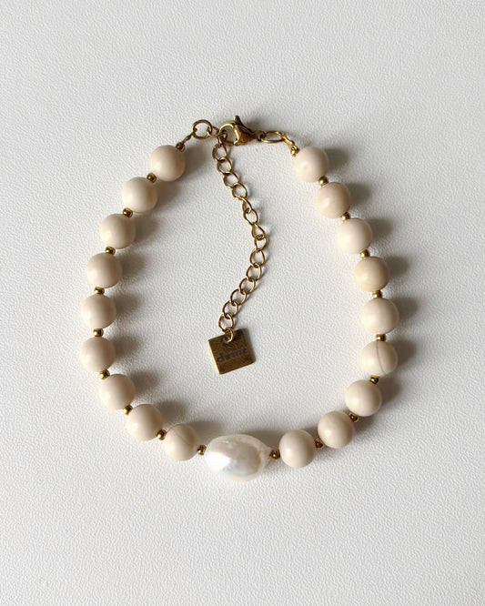 Bracelet de perles Eden - beige