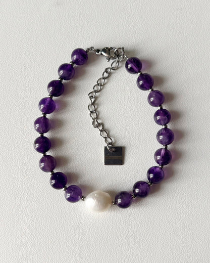 Bracelet de perles Eden - violet