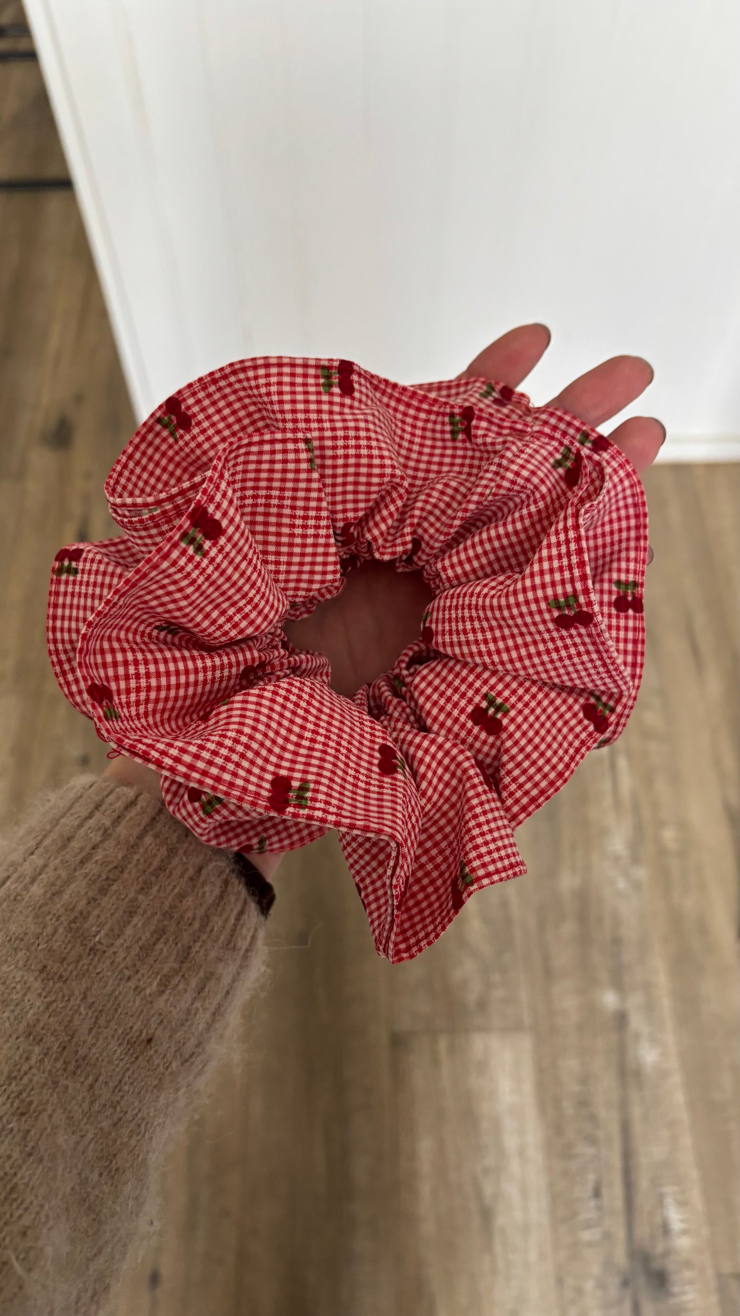 Grand chouchou Vichy Cerises