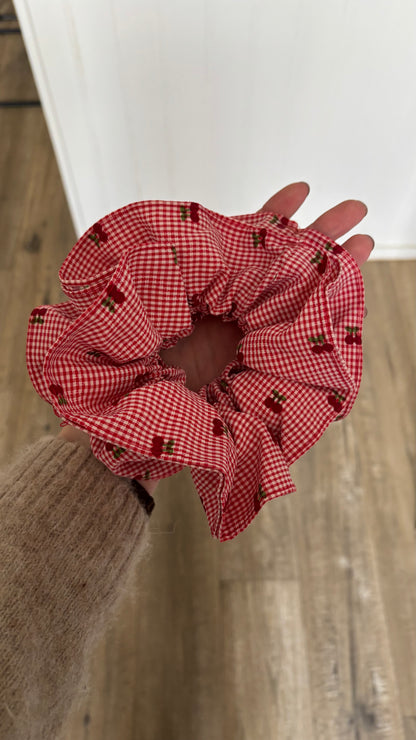 Grand chouchou Vichy Cerises