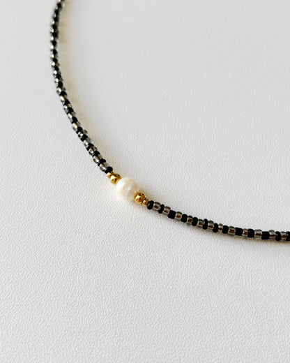 Collier de perles Ninon noir