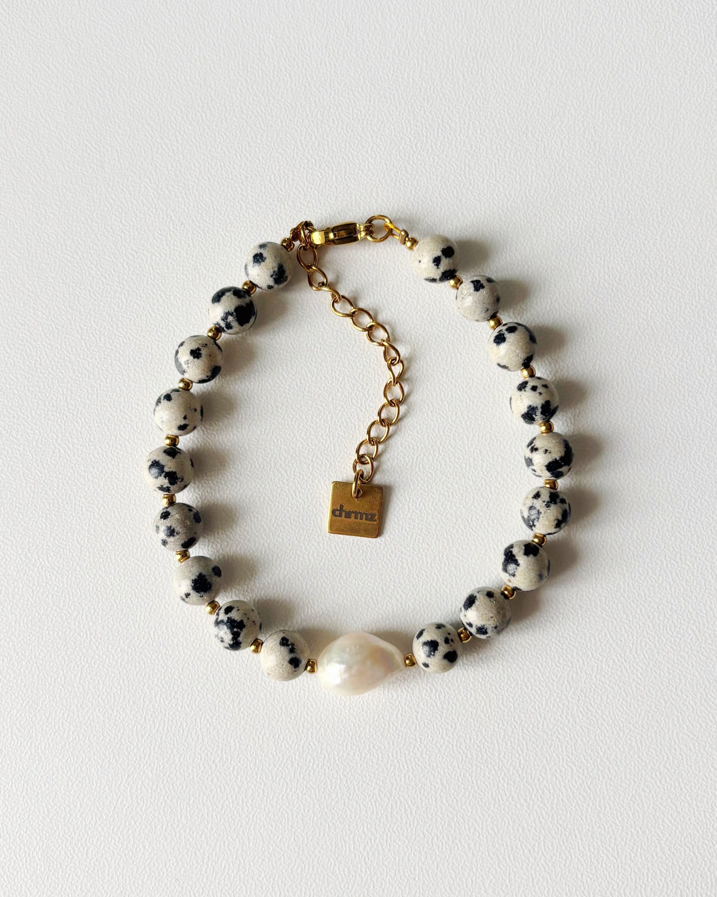 Bracelet de perles Eden - tacheté noir