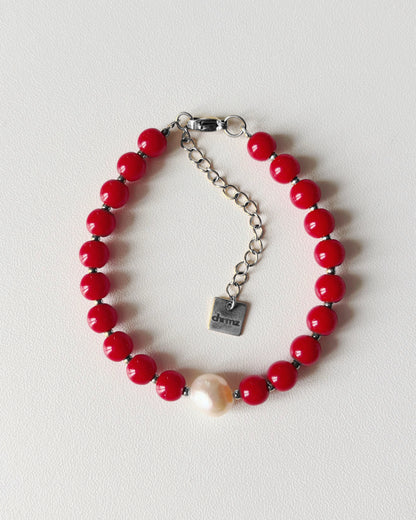Bracelet de perles Eden - rouge