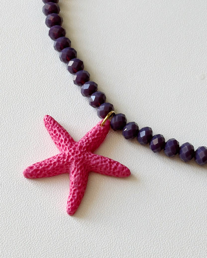 Collier Joline - Pourpre/Rose