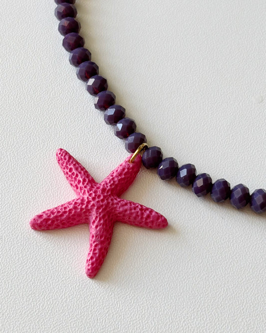 Collier Joline - Pourpre/Rose