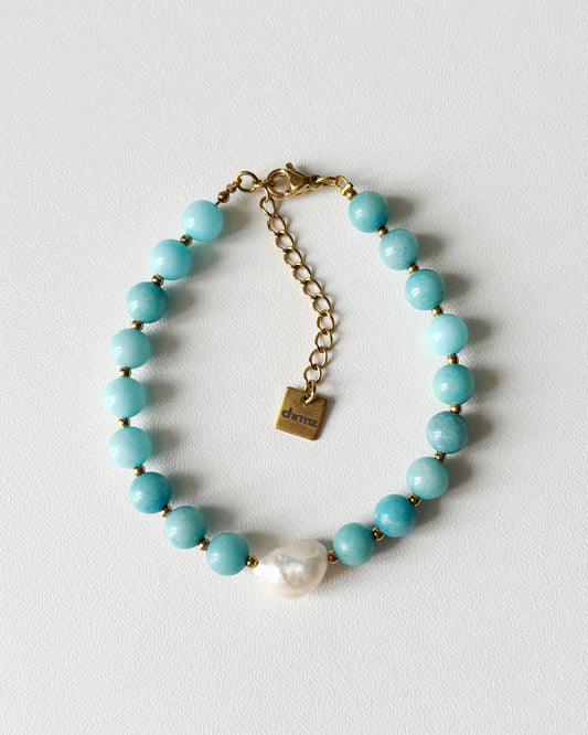 Bracelet de perles Eden - bleu azur