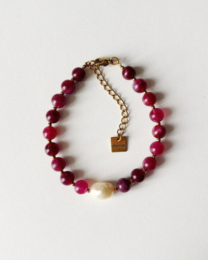 Bracelet de perles Eden - grenat