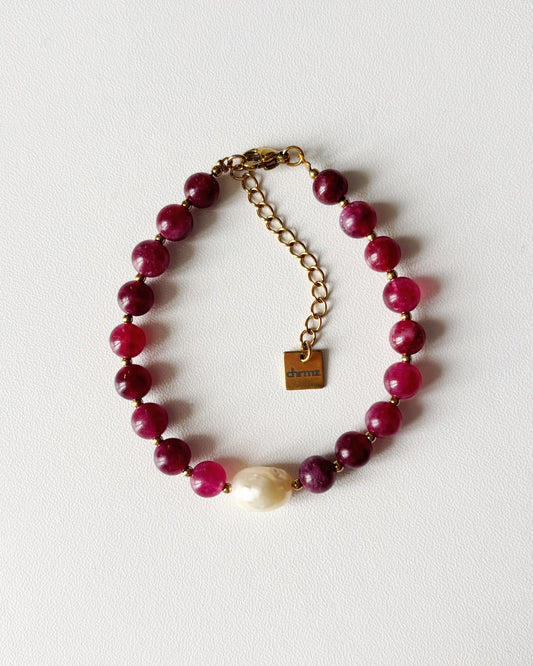 Bracelet de perles Eden - grenat