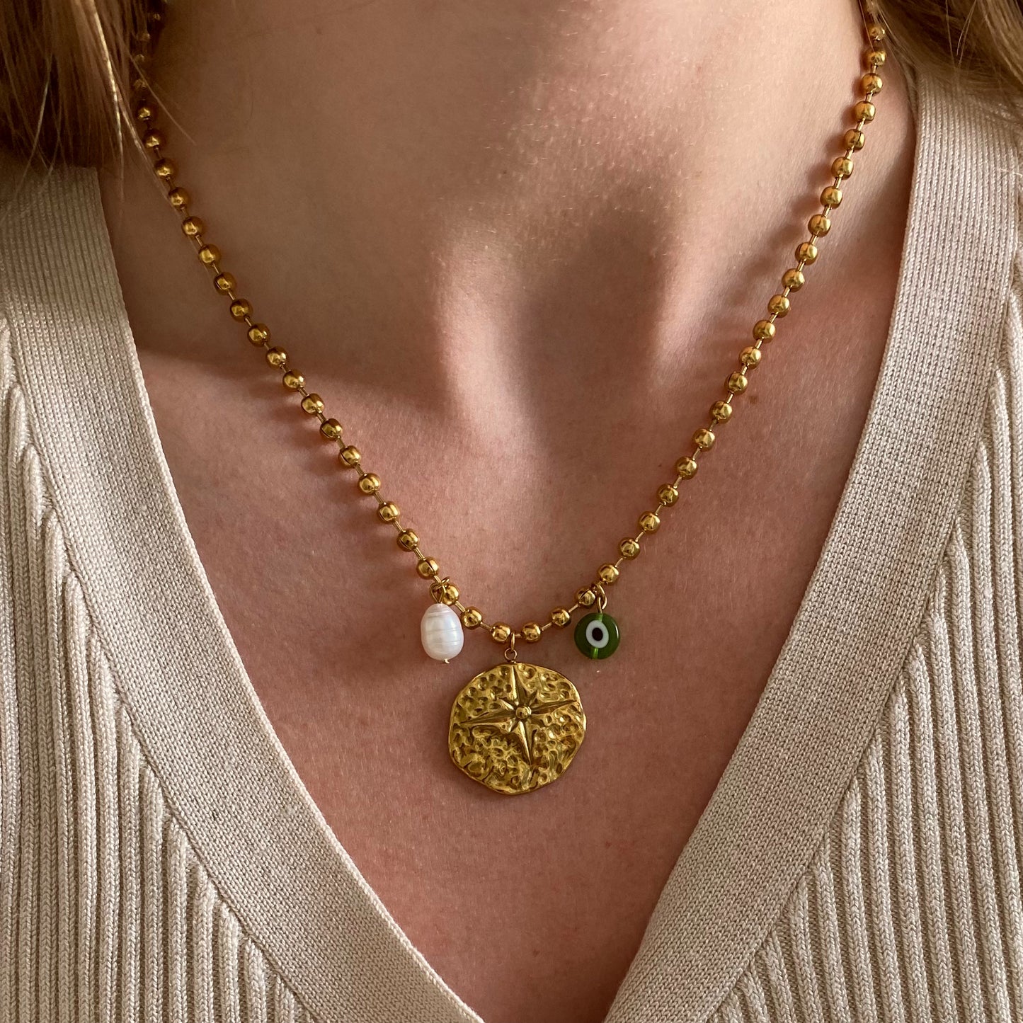 Œil protecteur vert - charm