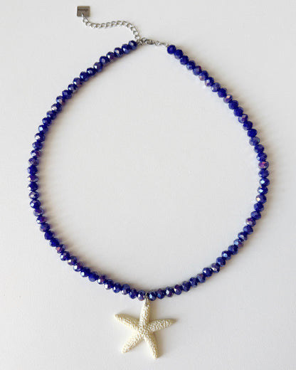 Collier Joline - Bleu/Crème