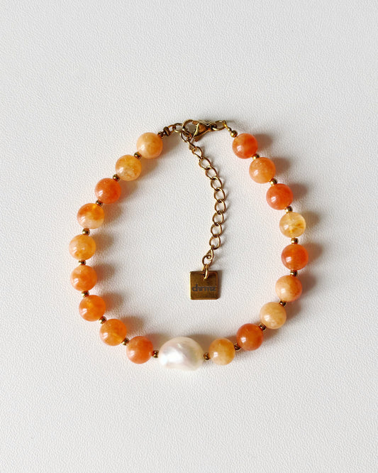Bracelet de perles Eden - orange