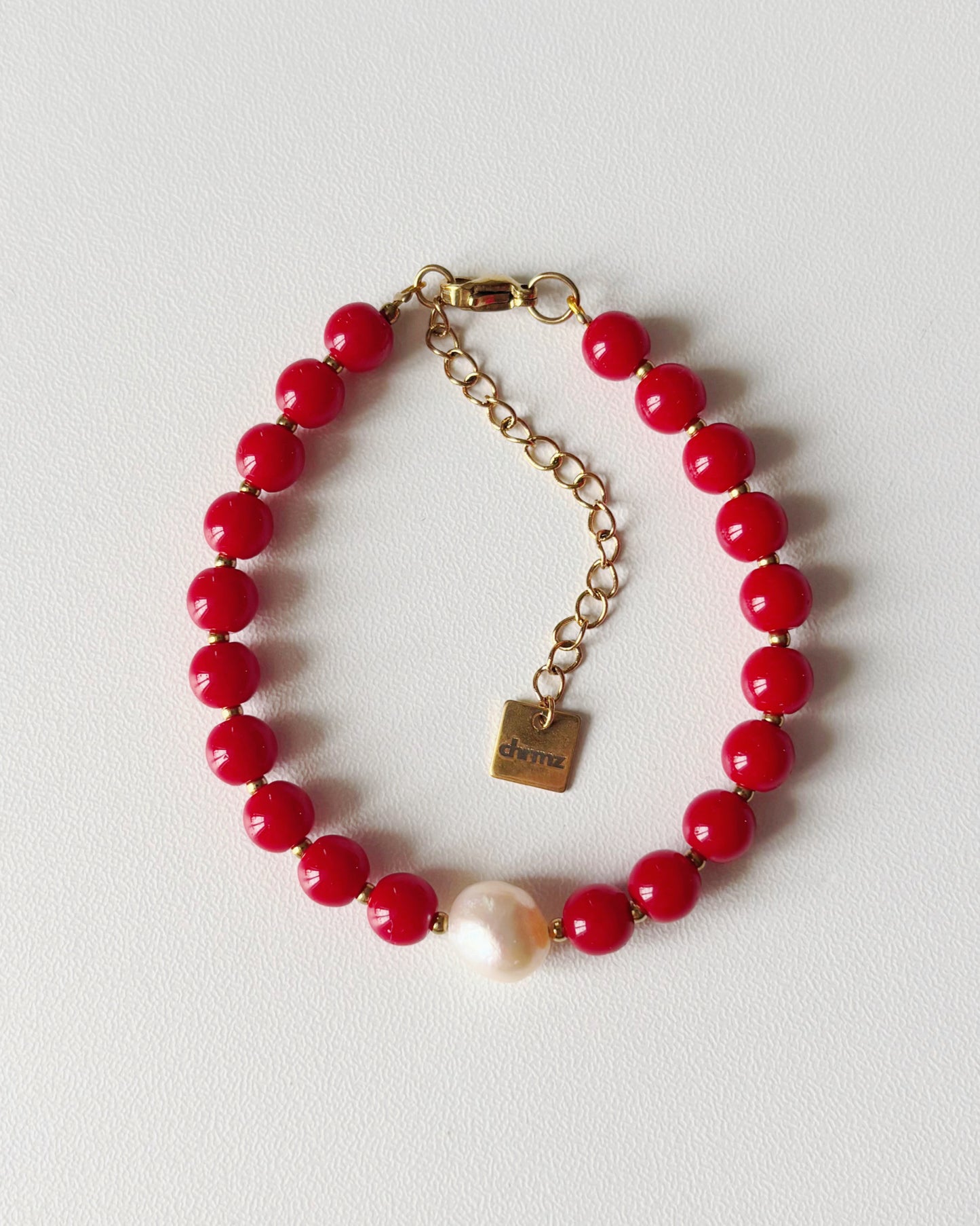 Bracelet de perles Eden - rouge