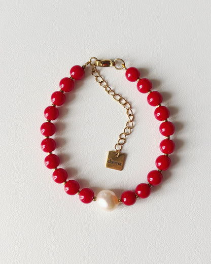 Bracelet de perles Eden - rouge