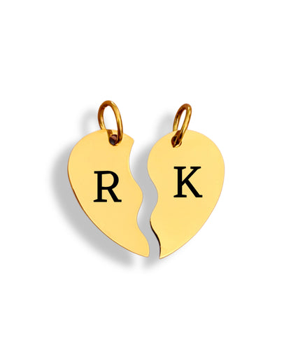 Cœur sécable - gravure personnalisée