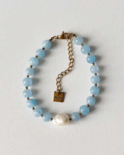 Bracelet de perles Eden - bleu ciel