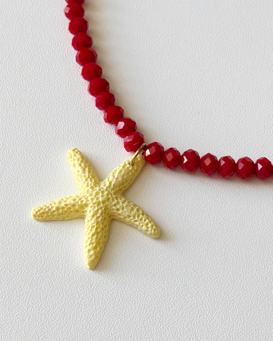 Collier Joline - Rouge/Jaune