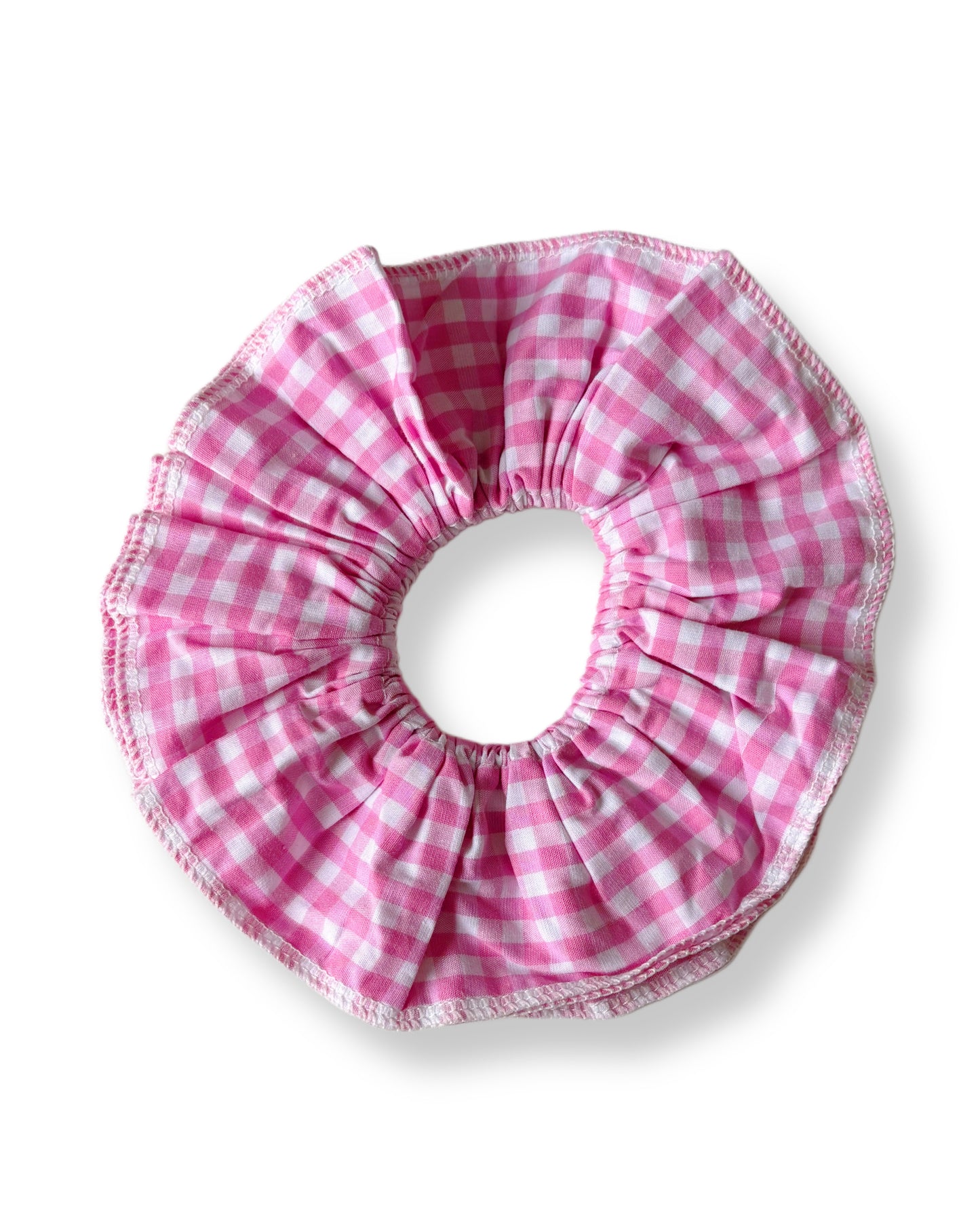 Grand chouchou rose vichy