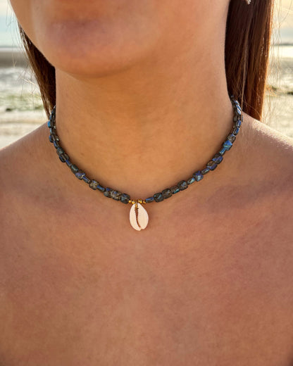 Collier de perles Camilla bleu