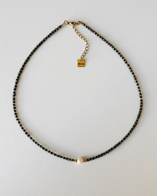 Collier de perles Ninon noir