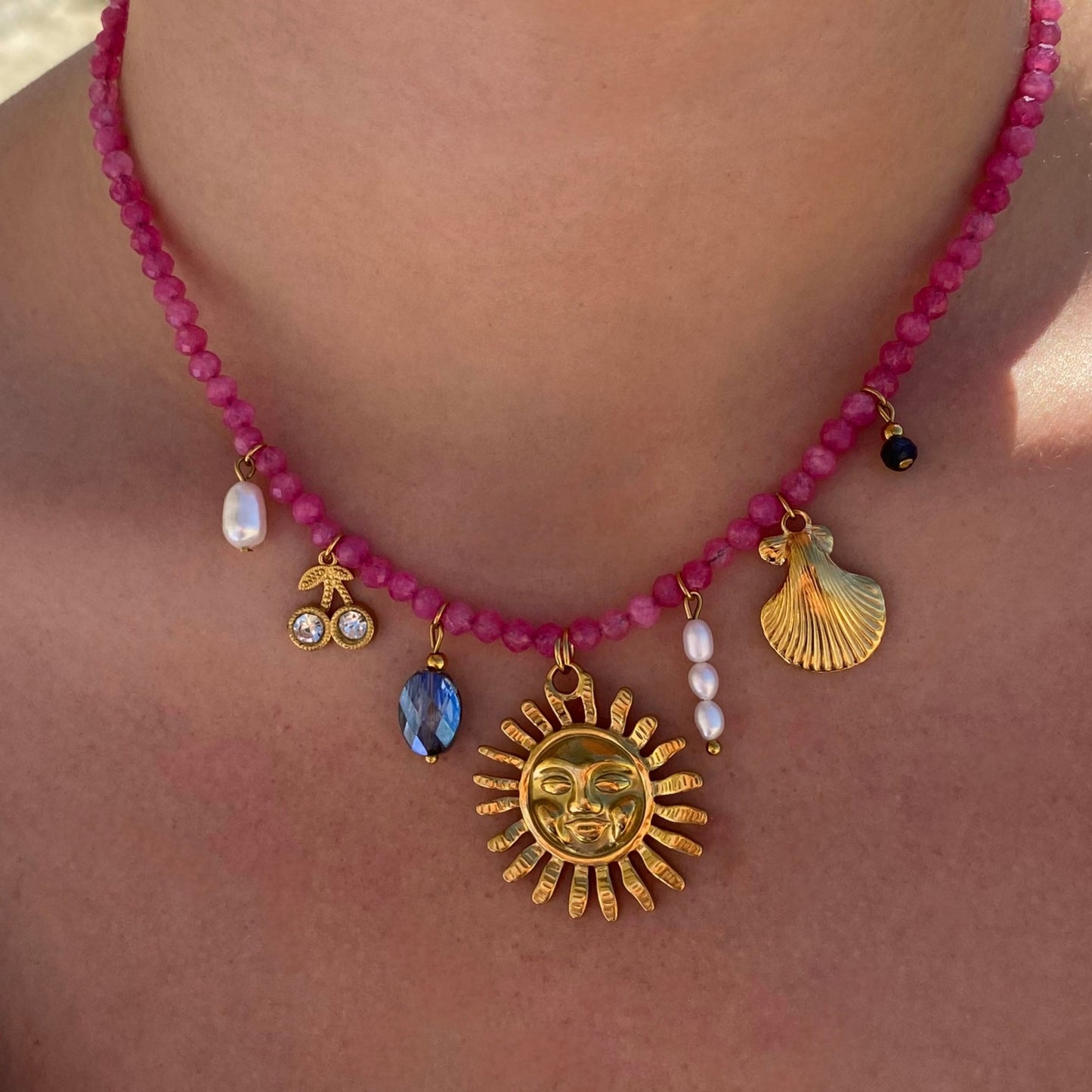 Rose des sables - collier charms
