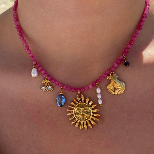 Rose des sables - collier charms
