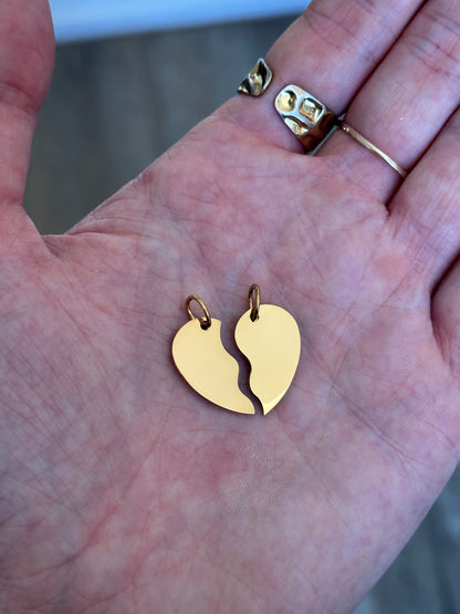 Cœur sécable - gravure personnalisée