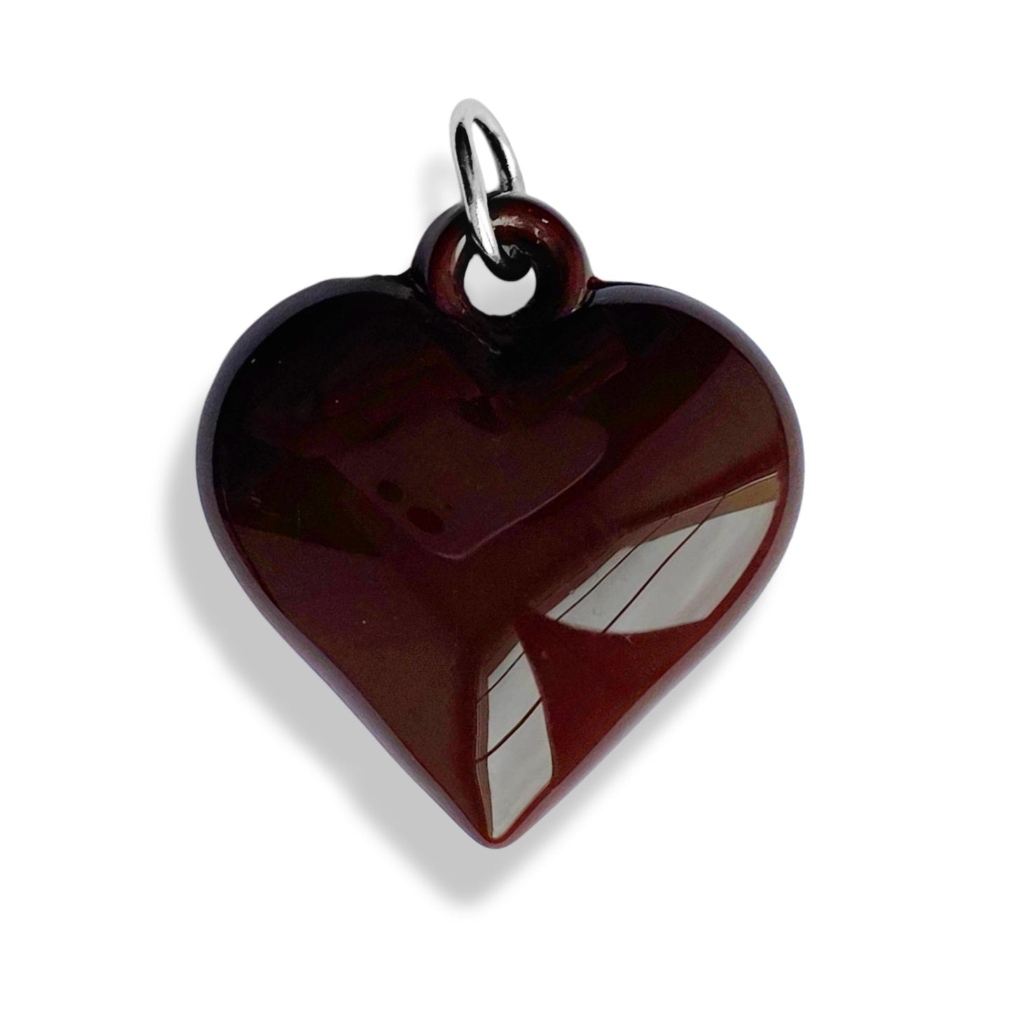 Grand cœur marron - charm