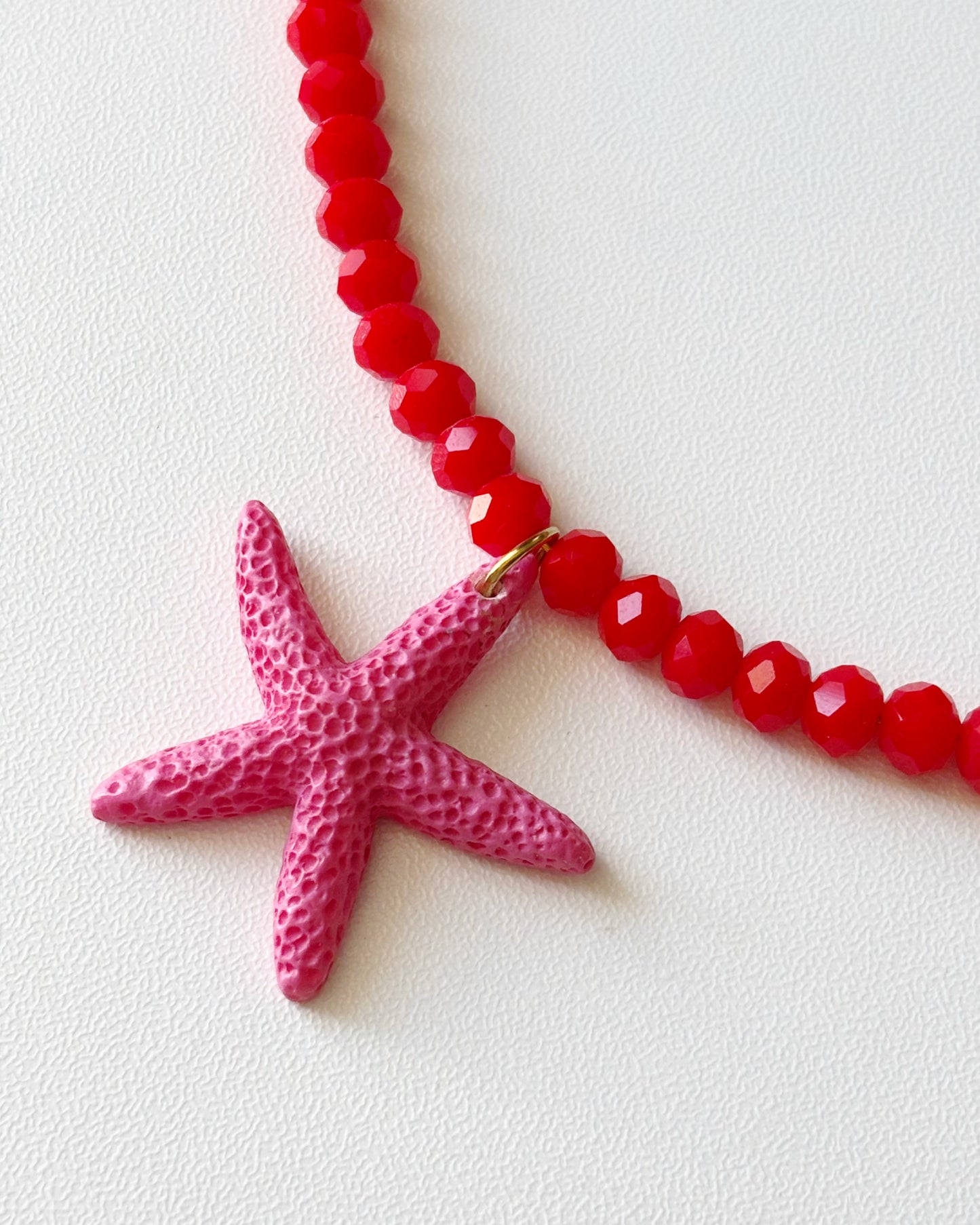 Collier Joline - Rouge/Rose