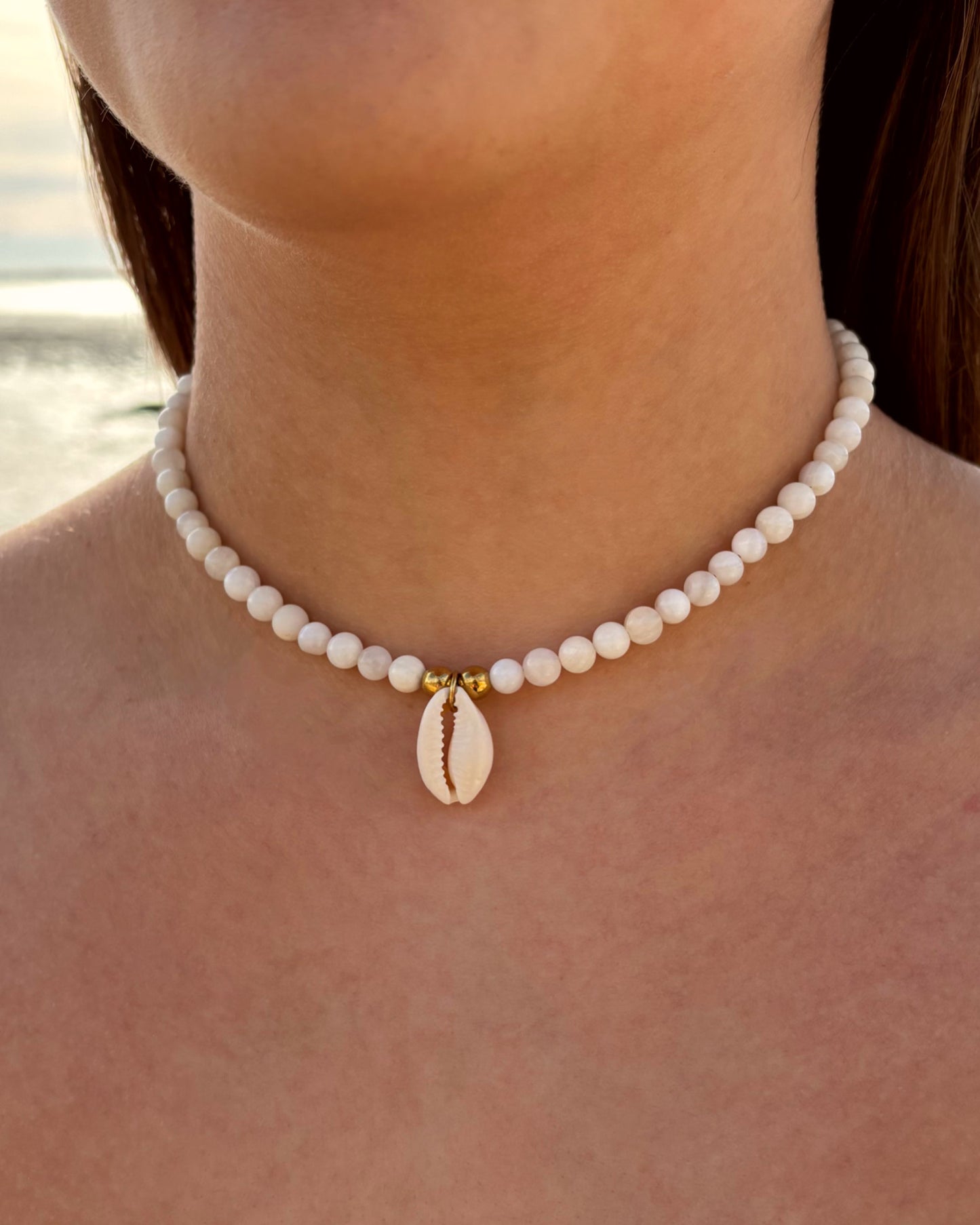 Collier de perles Camilla blanc