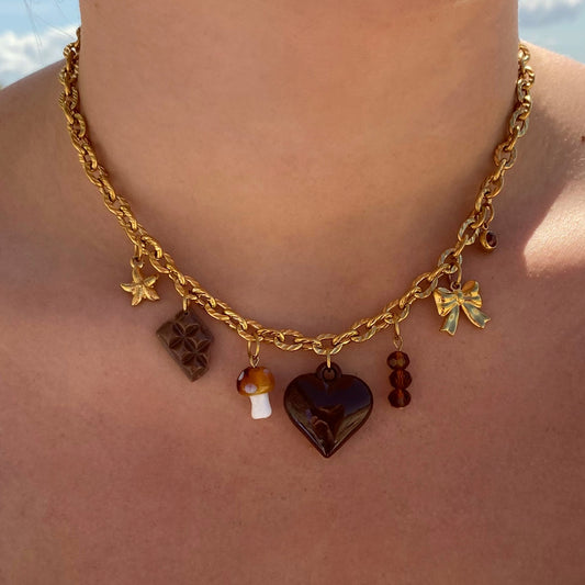 Bronzette - collier charms