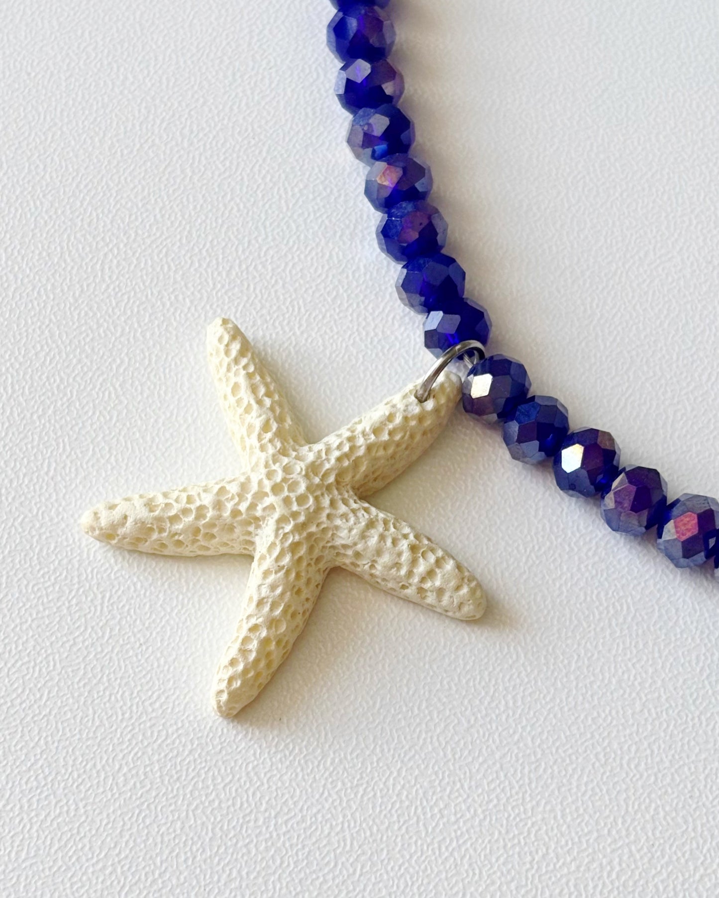 Collier Joline - Bleu/Crème