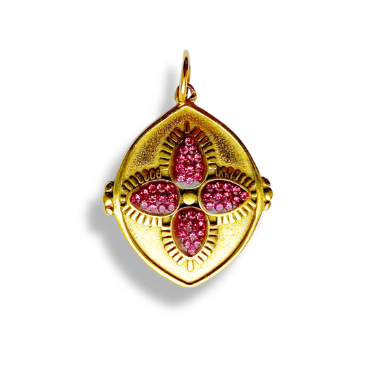Losange fleuri - charm