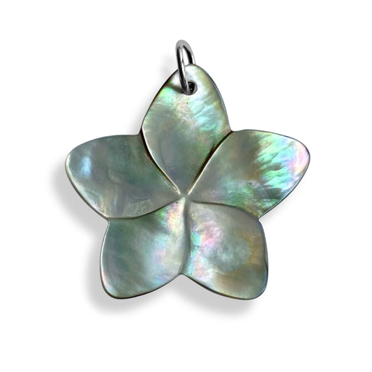 Fleur de nacre grise - charm