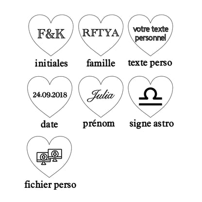 Petit cœur - gravure personnalisée
